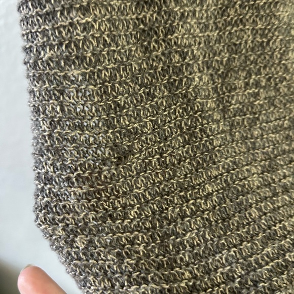 Eileen Fisher Gray Asymmetrical Cardigan Sweater 3x Linen Brown Multi Tonal Mesh - Picture 6 of 13